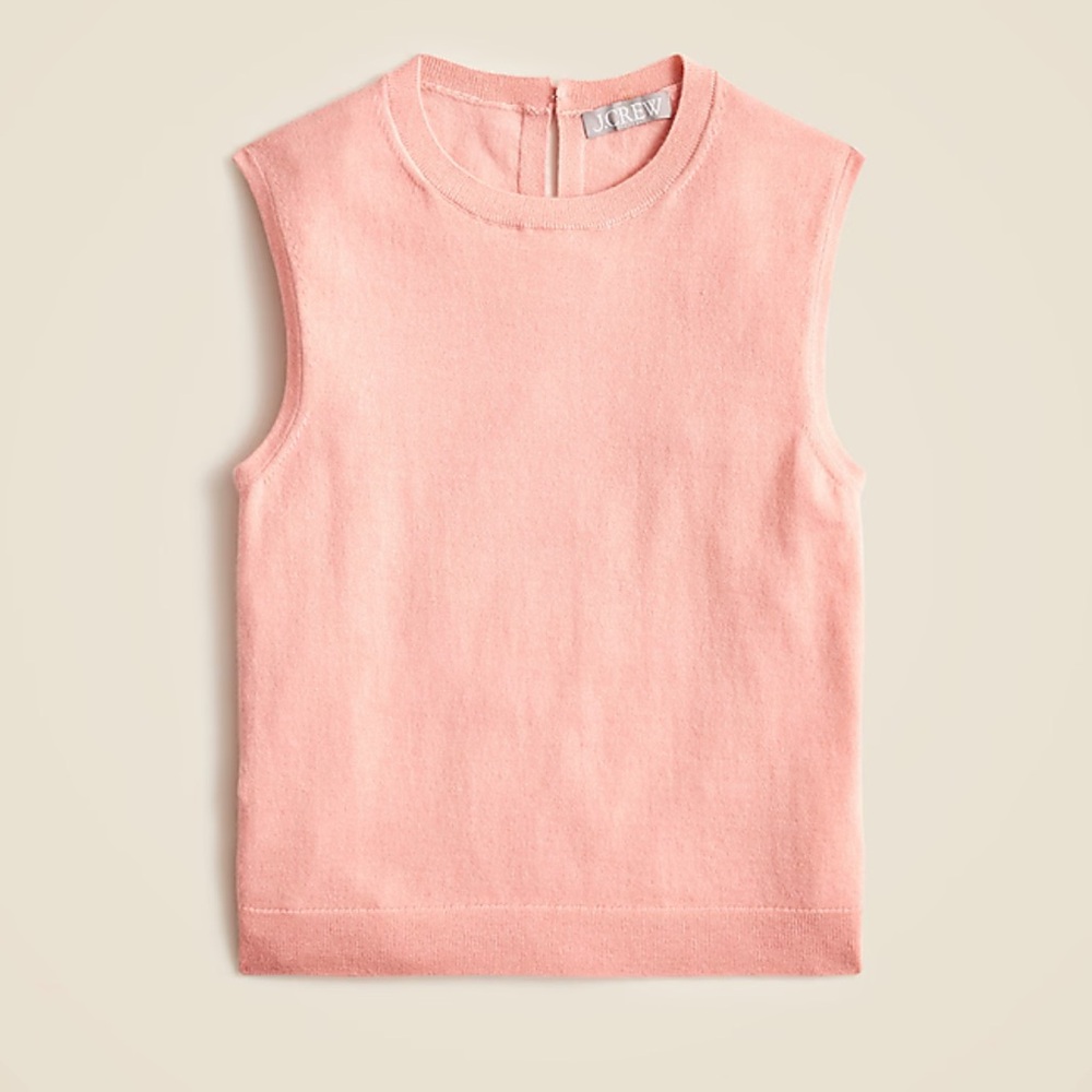 J. Crew Pink Sleeveless Knit Sweater Shell